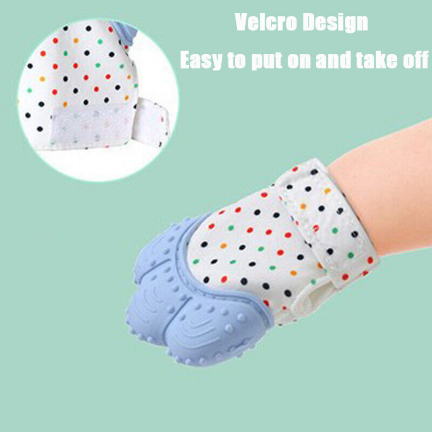 Baby Heart Beat Rate Monitor Fetal Doppler PLUS Chew Dummy Teething Mitten Glove