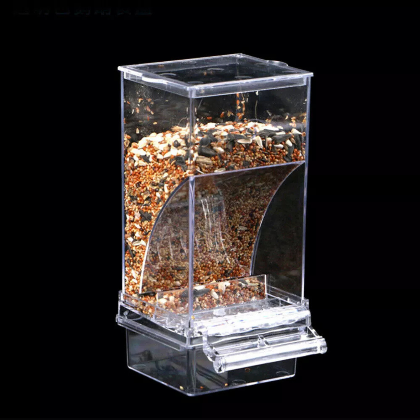 Automatic Parrot Canary Cockatiel Bird Feeder Cup No Mess Bowl Auto Cage 2x