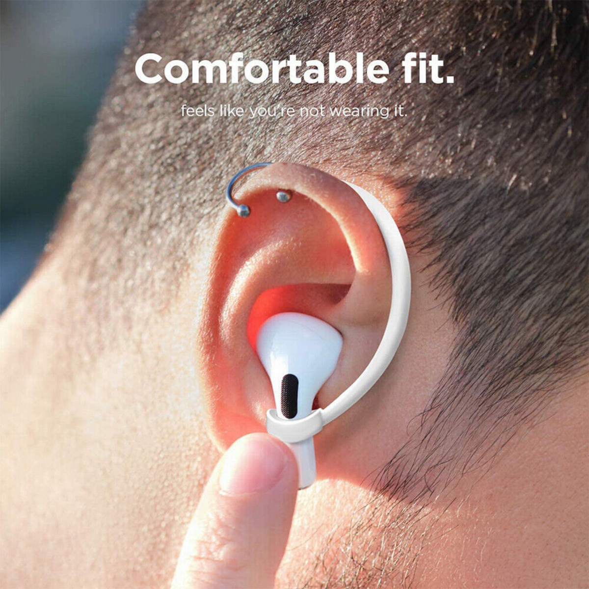 Anti-lost Earhooks Strap For AirPods Silicone Pro 2nd 3rd generation White