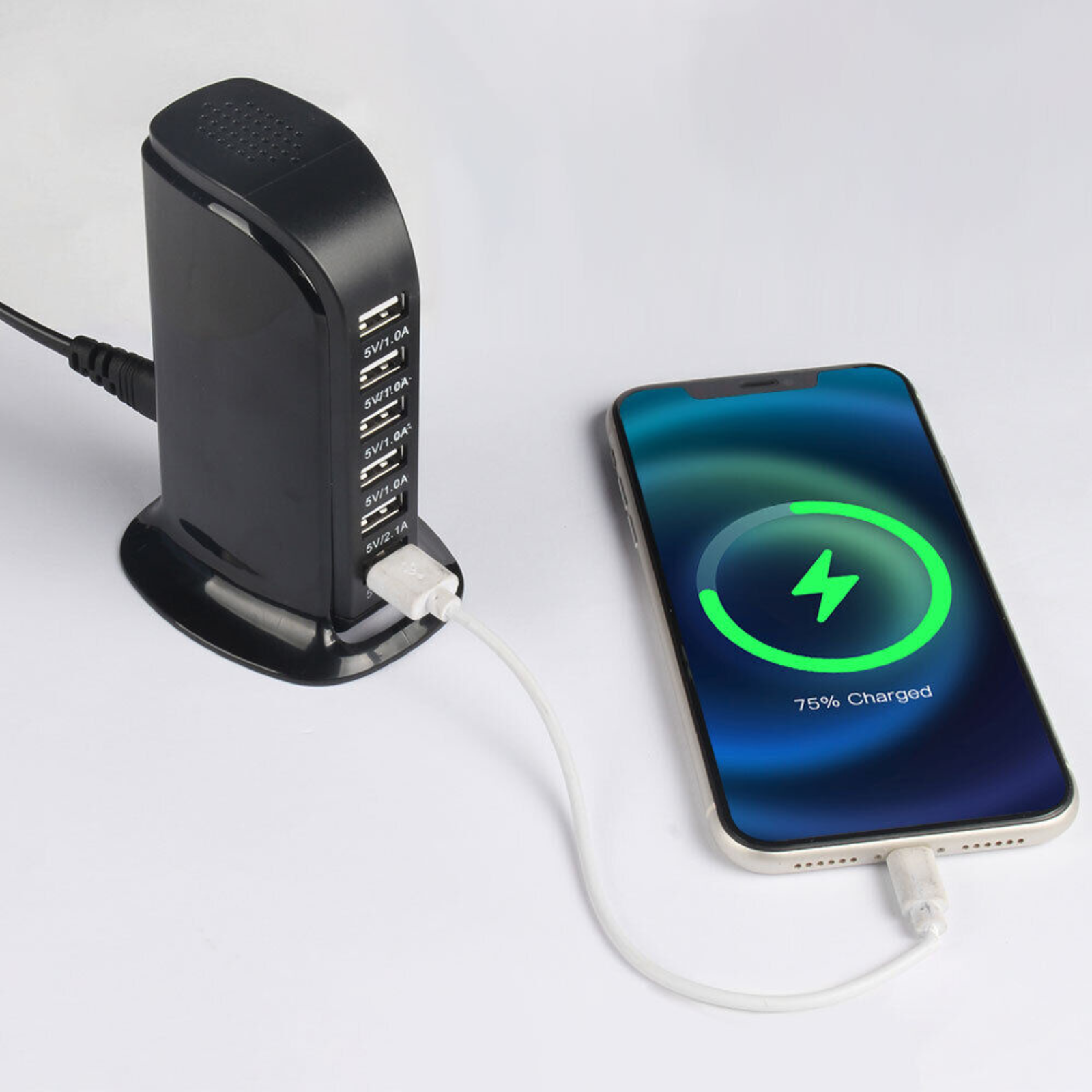 USB Desktop Charger Rapid Tower 6 Port Charging Station USB Power Adapter Wall