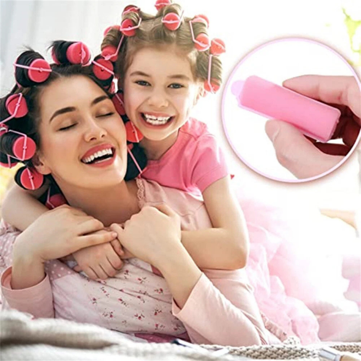 No Heat Sponge Styling Rollers Curlers Set 12x Soft Comfortable Long-Lasting