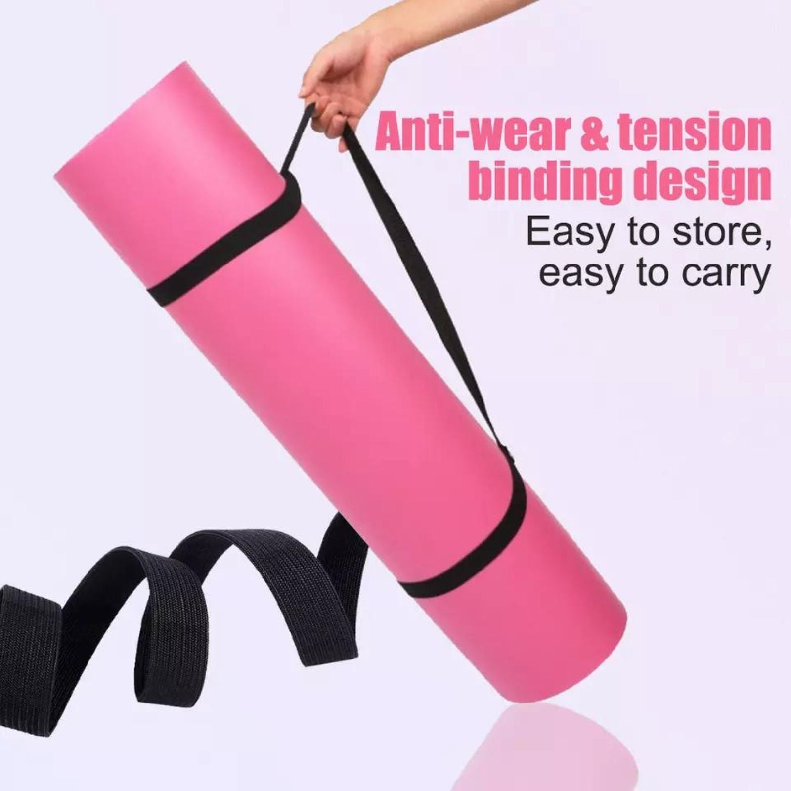 15MM Thick NBR Nonslip Exercise Pink Yoga Mat Fitness Pilate Gym