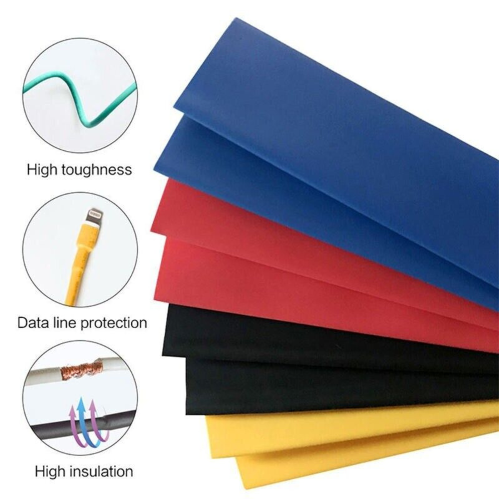 Assortment Wire Cable Insulation Sleeving Kit 530 pcs Heat Shrink Tubing Tube