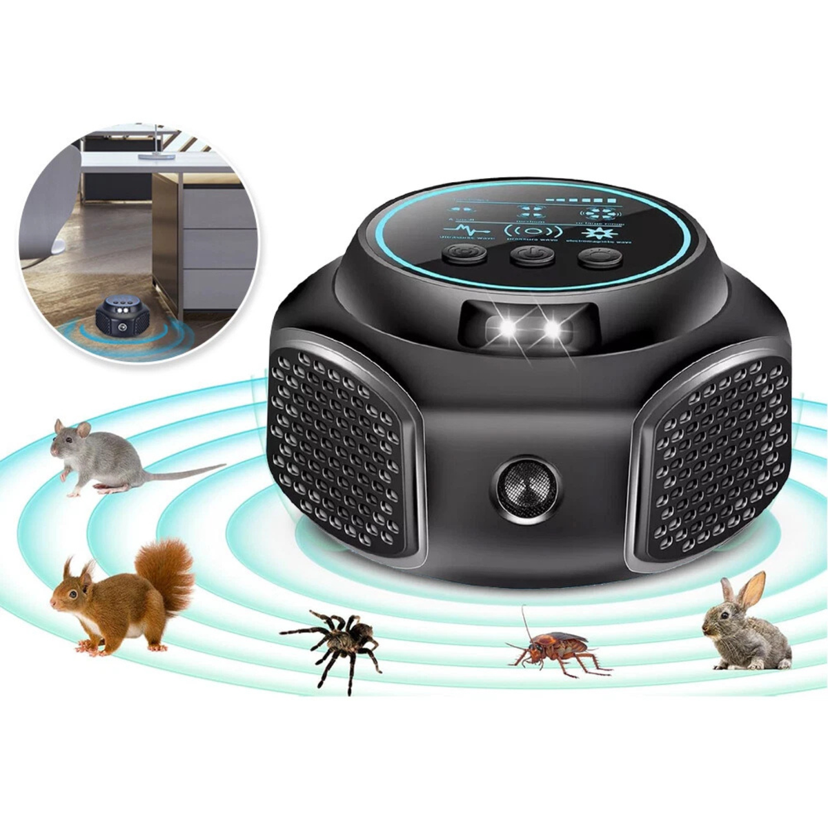 Ultrasonic Pest Repeller Electronic Home Indoor Rodent Insect Device
