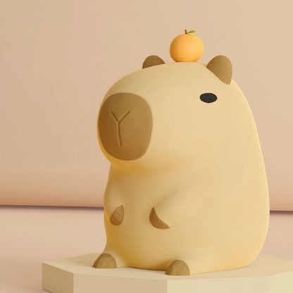 USB Rechargeable Capybara LED Night Light for Kids Cute Orange Lamp