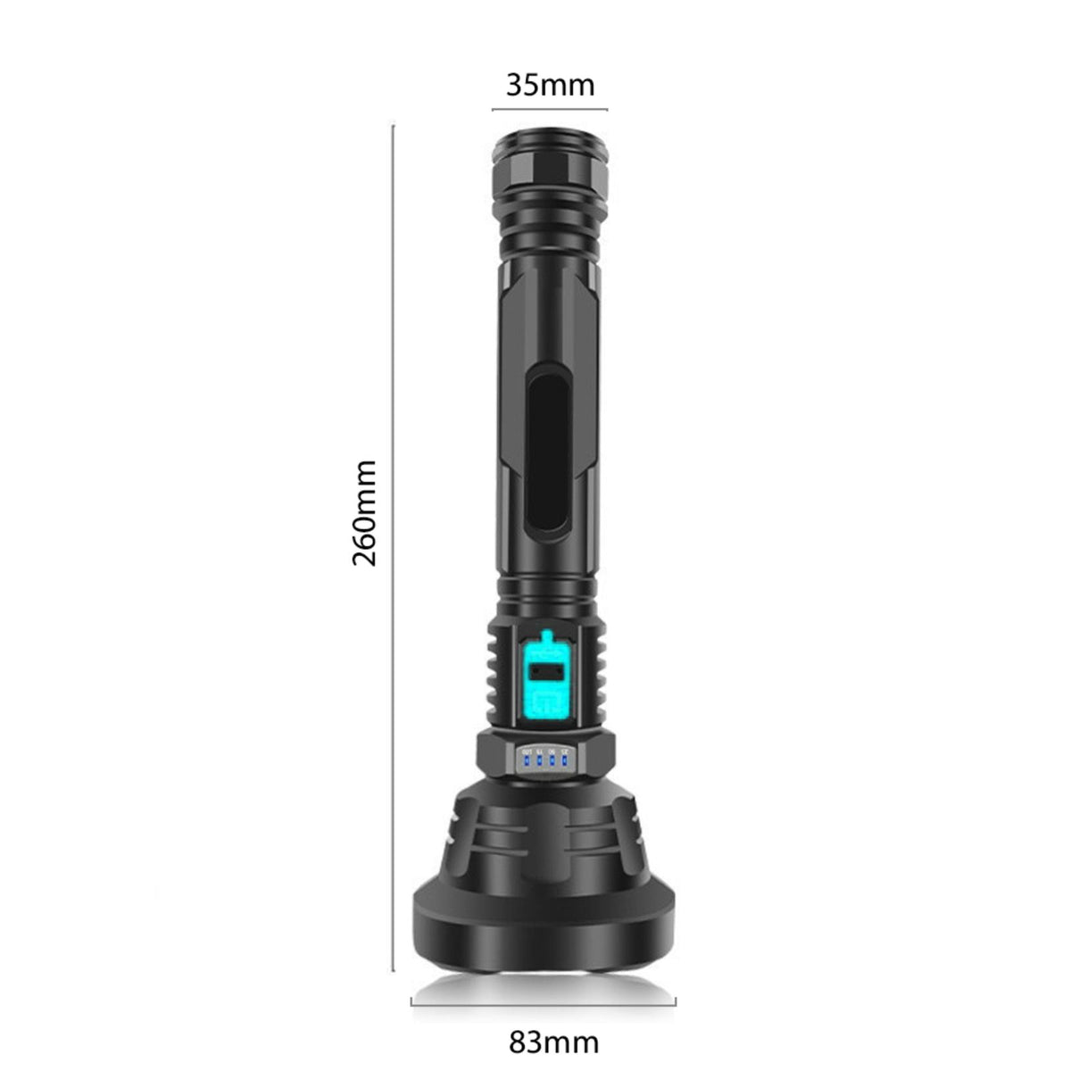 High Powered 12000000LM LED Flashlight USB Rechargeable Super Torch Bright Lamp