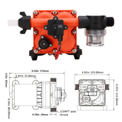 12V Water Pump For Caravan Motorhome Camper Boat RV Supreme 55PSI 11.3LPM