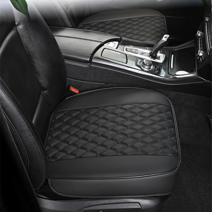 Black PU Leather Universal Car SUV Front Seat Protective Cover