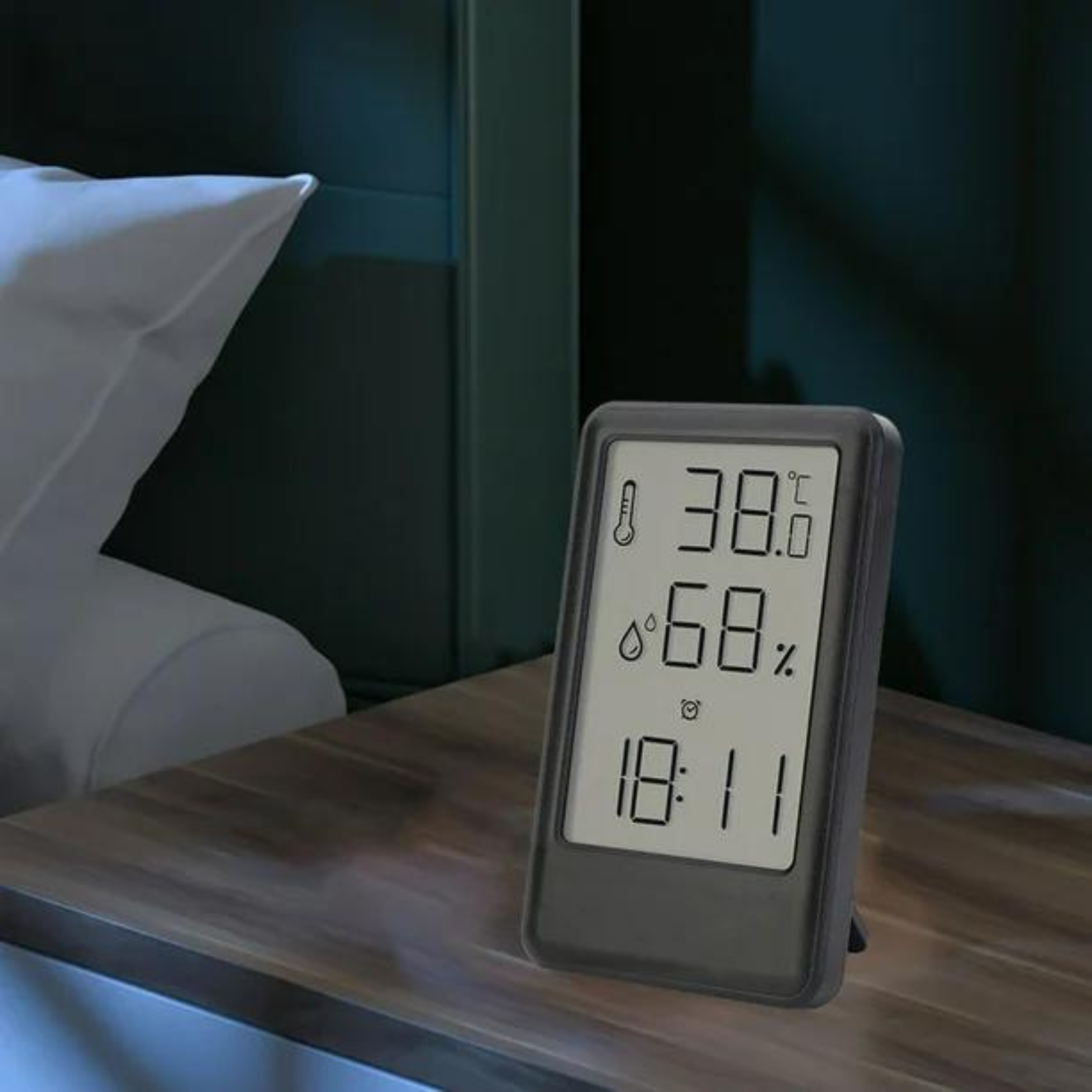 Black Hygrometer Temperature Digital Thermometer Room Indoor LCD Humidity Meter