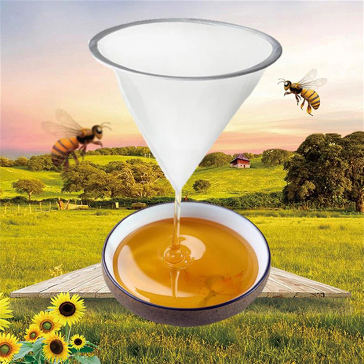 Beekeeping Honey Filter Net Strainer Bag Fine Mesh Apiary Harvest Equipment