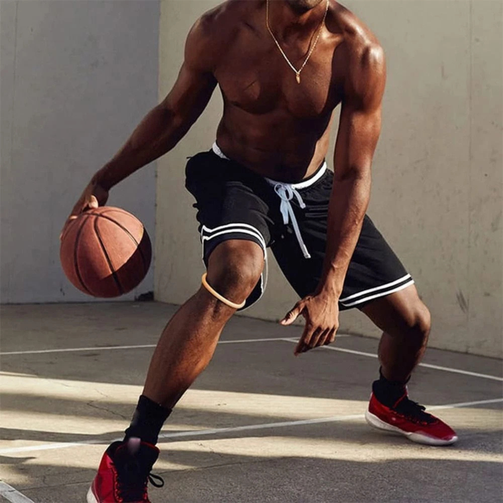 Tendon Knee Straps Patella Silicone Sports Brace Support Nude 1x