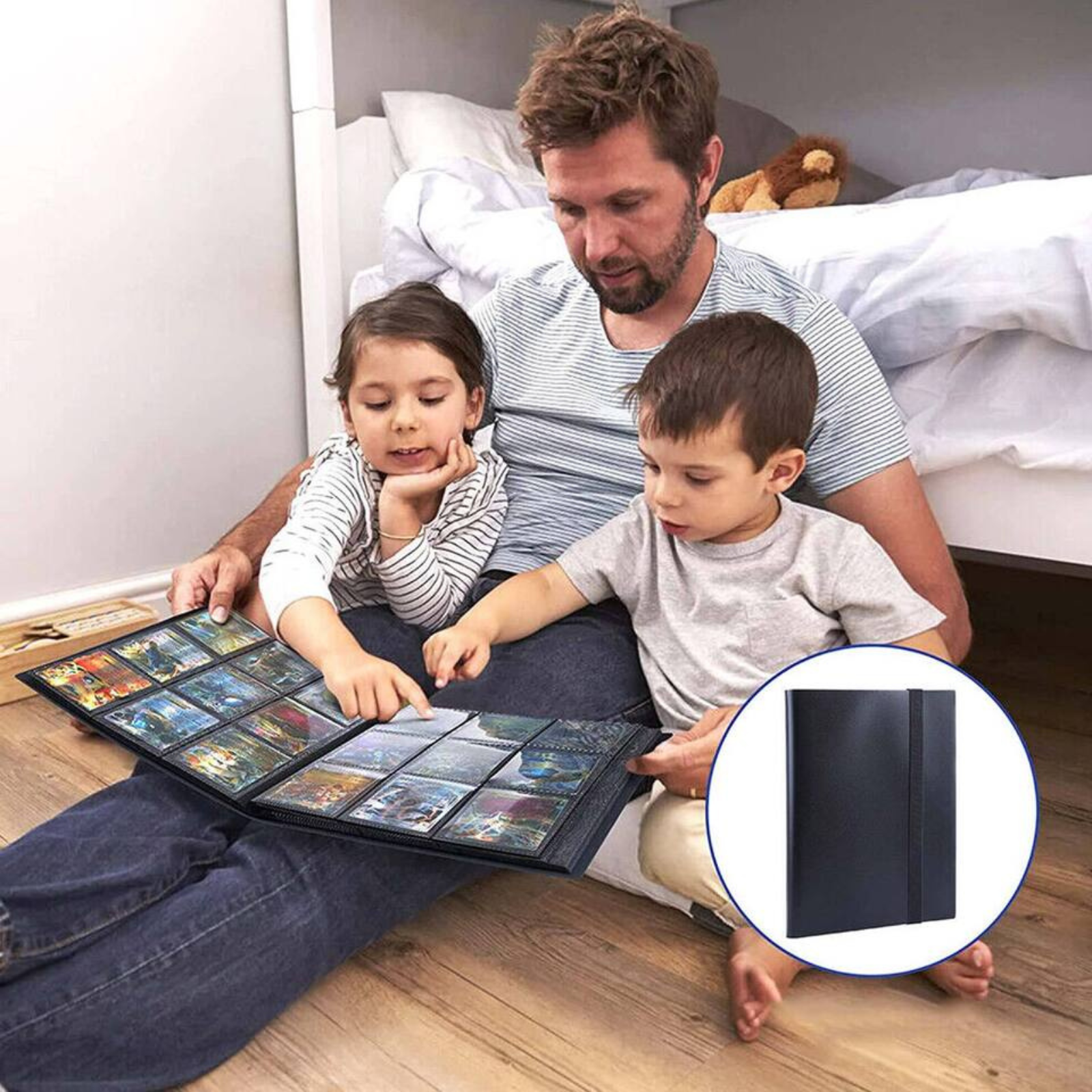 9-Pocket Trading Card Album Folder Trading Card Binder Premium 360 Cards Black