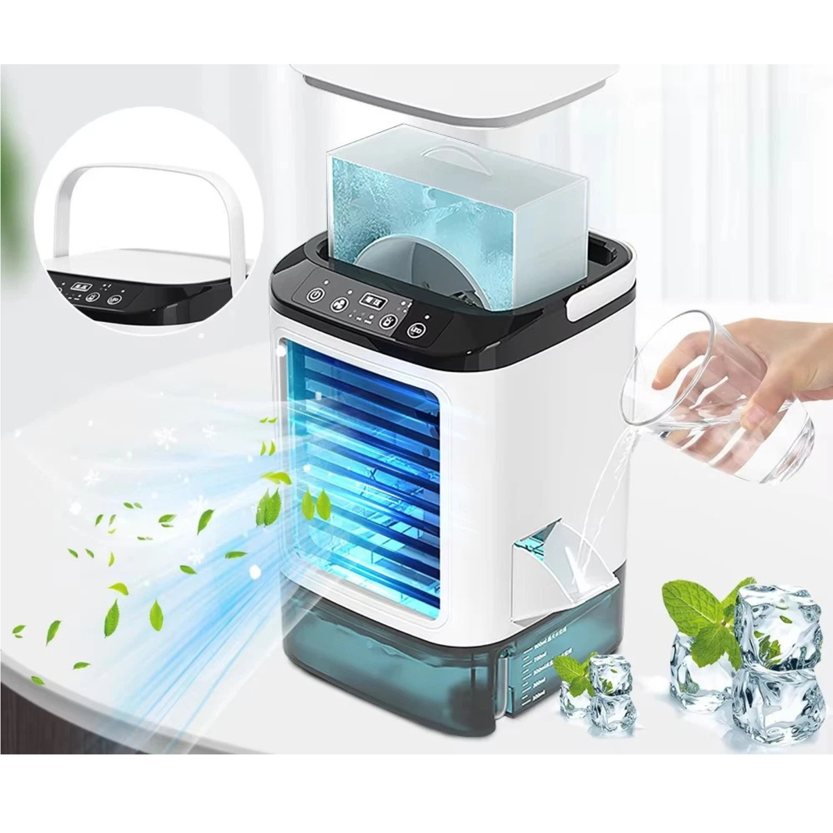 Mini Portable Air Conditioner Evaporative Cooler for Personal Space