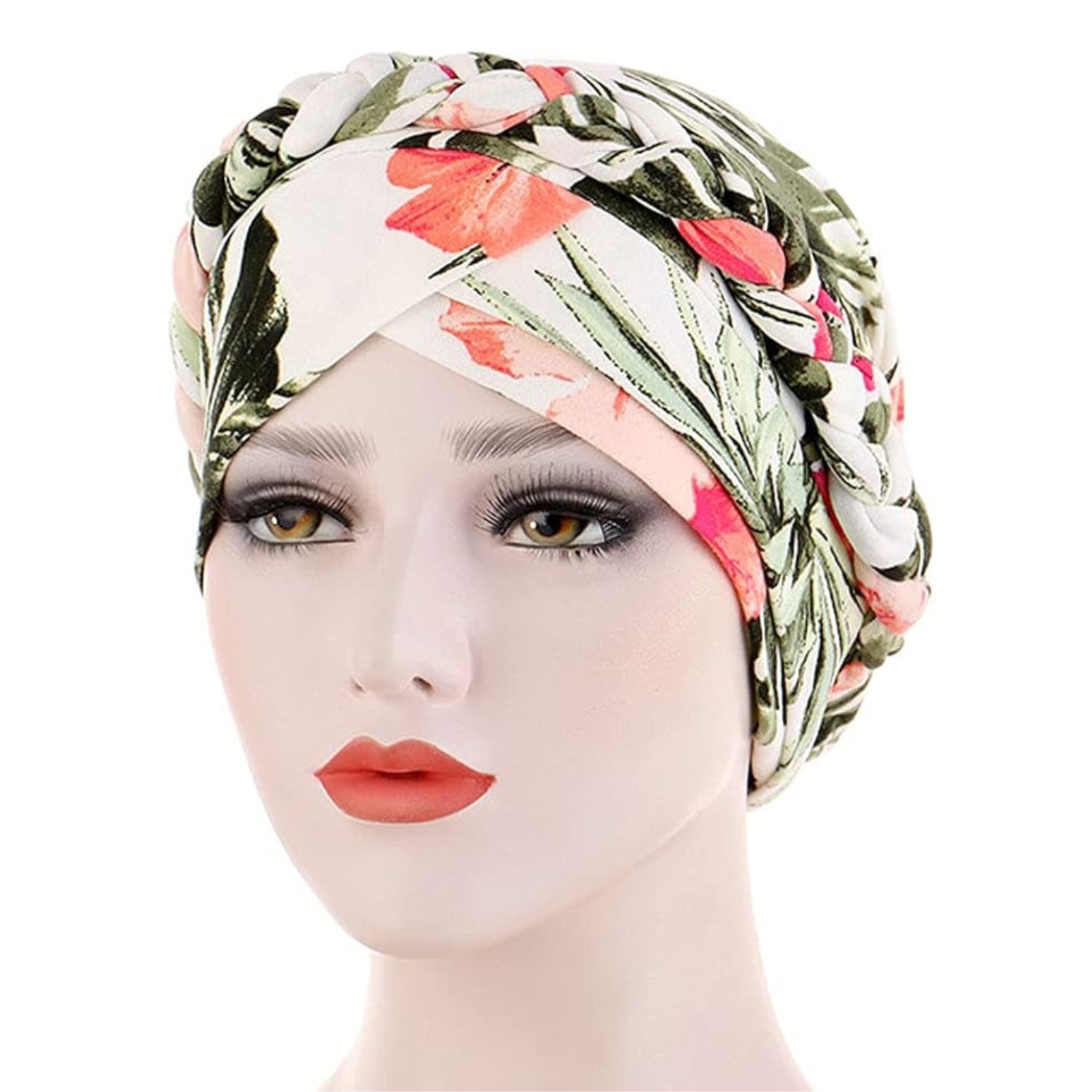 Muslim Hair Scarf Turban Head Wrap Women's Floral Chemo Cap Cancer Hat Beige