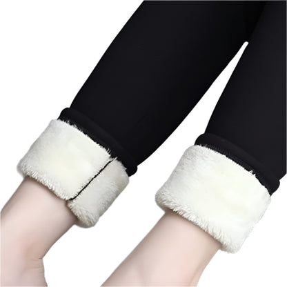 Fleece Lined Women Stretchy Pants Thick Warm Thermal Slim Winter Leggings S
