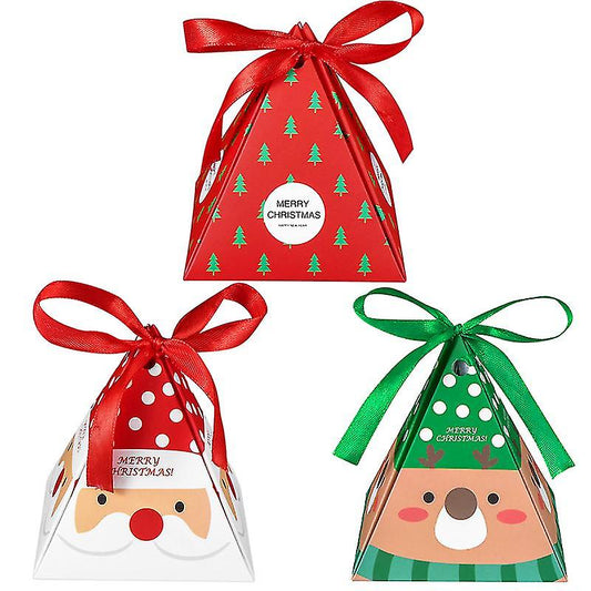 24X Paper Box Gift Party Bag Christmas Candy Box Bag Christmas Tree Gift Box