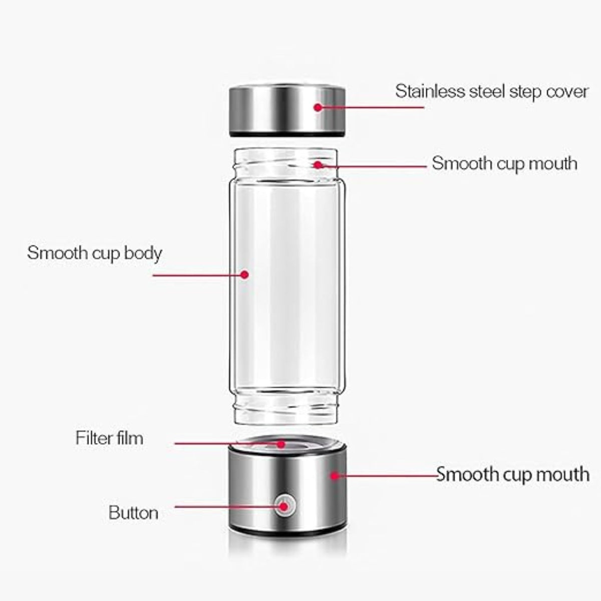 450mL Hydrogen-rich Ionizer Maker Water Bottle Cup Generator Water Maker