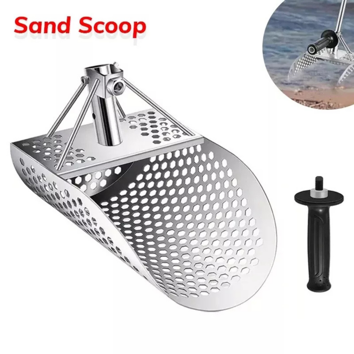 Metal Detector Sifting Tool Metal Detecting Stainless Steel Beach Sand Scoop