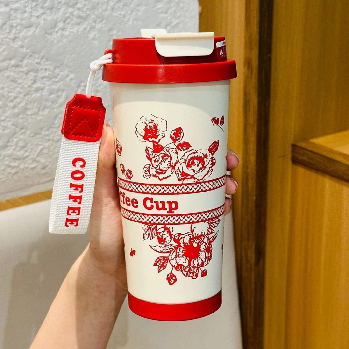 Large Stainless Steel Coffee Mug with Lid D Style Travel Cup