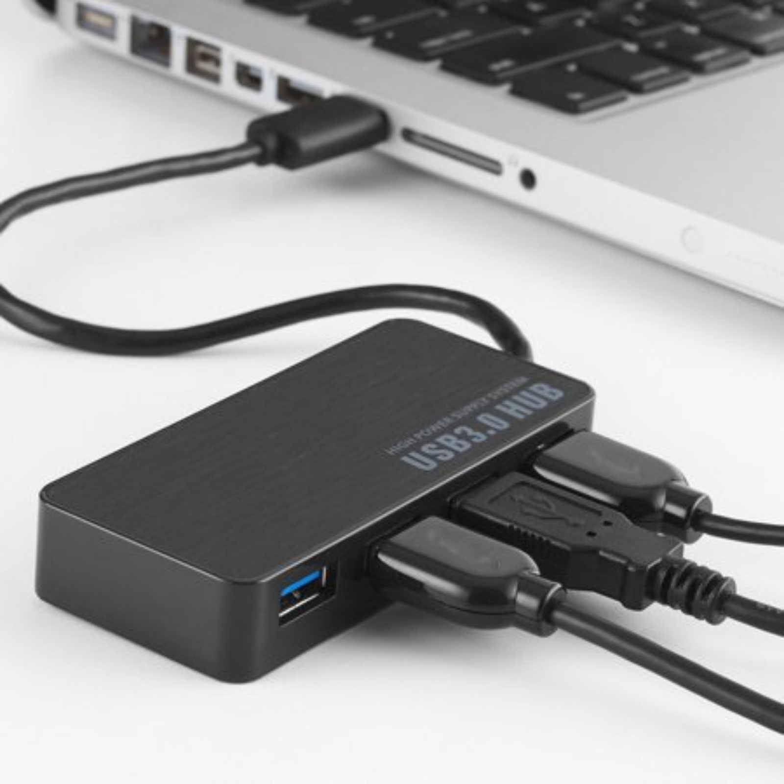 High Speed Smart Compact 4 Port USB 3.0 Hub Multi Expansion Splitter Slim