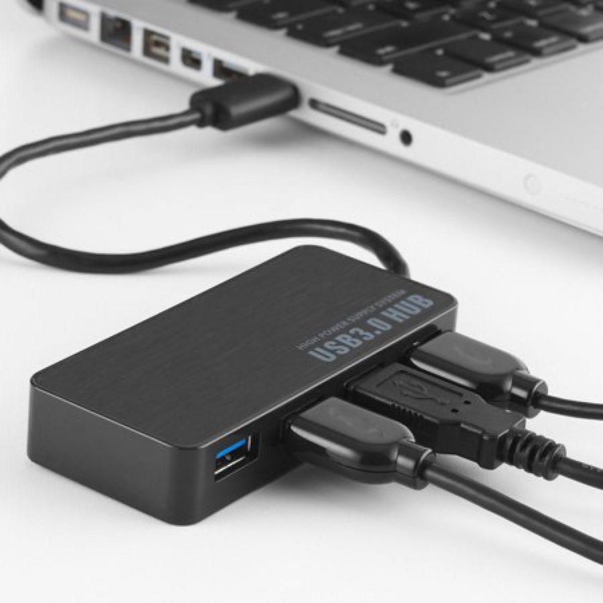 High Speed Smart Compact 4 Port USB 3.0 Hub Multi Expansion Splitter Slim