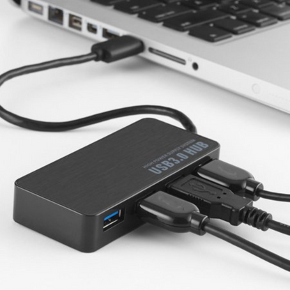 High Speed Smart Compact 4 Port USB 3.0 Hub Multi Expansion Splitter Slim