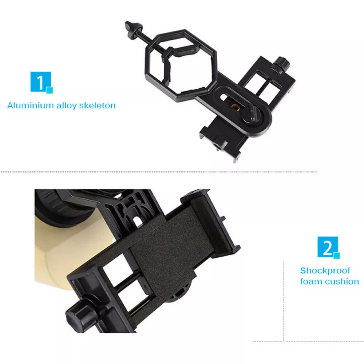 Binocular Mount Holder for Microscope Telescope Phone Adapter Smartphone Scope