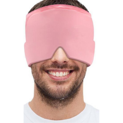 Headache Cap Hat Cold Therapy Reuse Ice Pack Pink