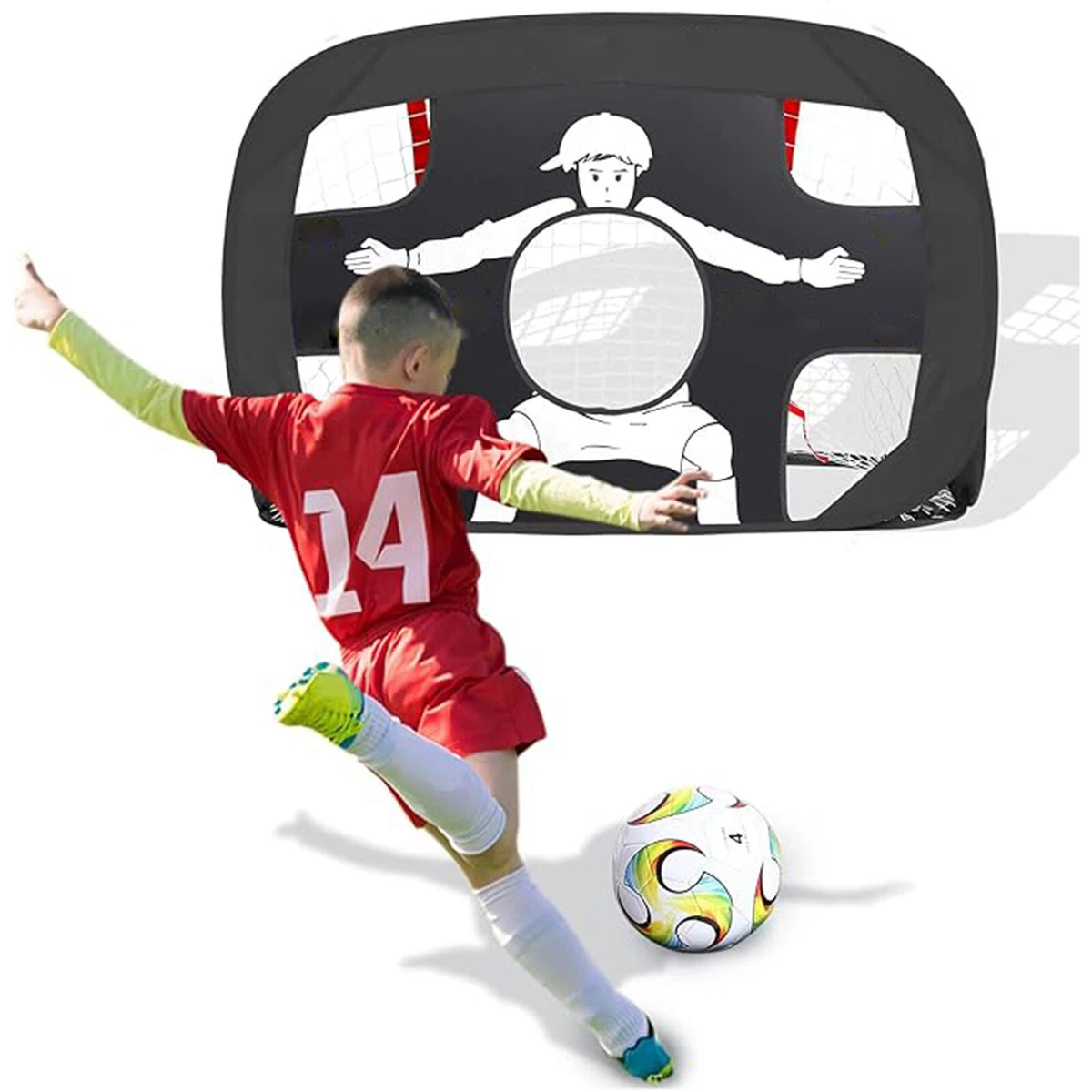 Portable Kids Soccer Goal Pop Up Net Outdoor Fun Training Game Practice
