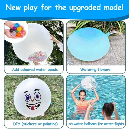 Blue Water Balloons Inflatable Wubble Bubble Ball Firm  Super Soft Refillable