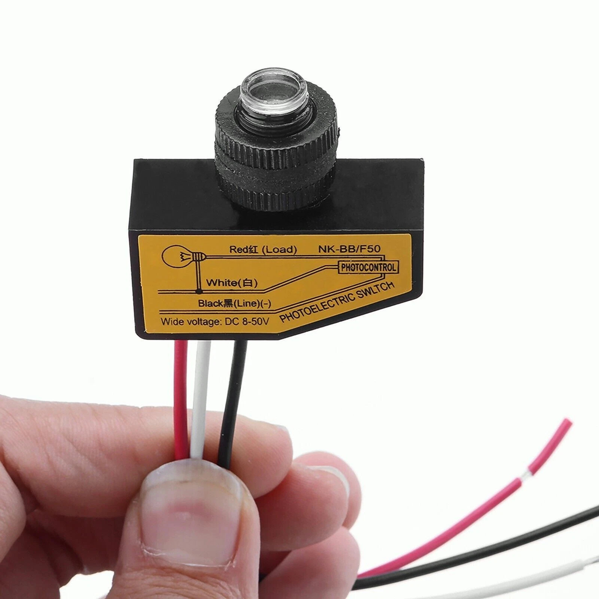 Light Automatic Sensor Control DC 12V 24V 36V 48V Dusk to Dawn 1x