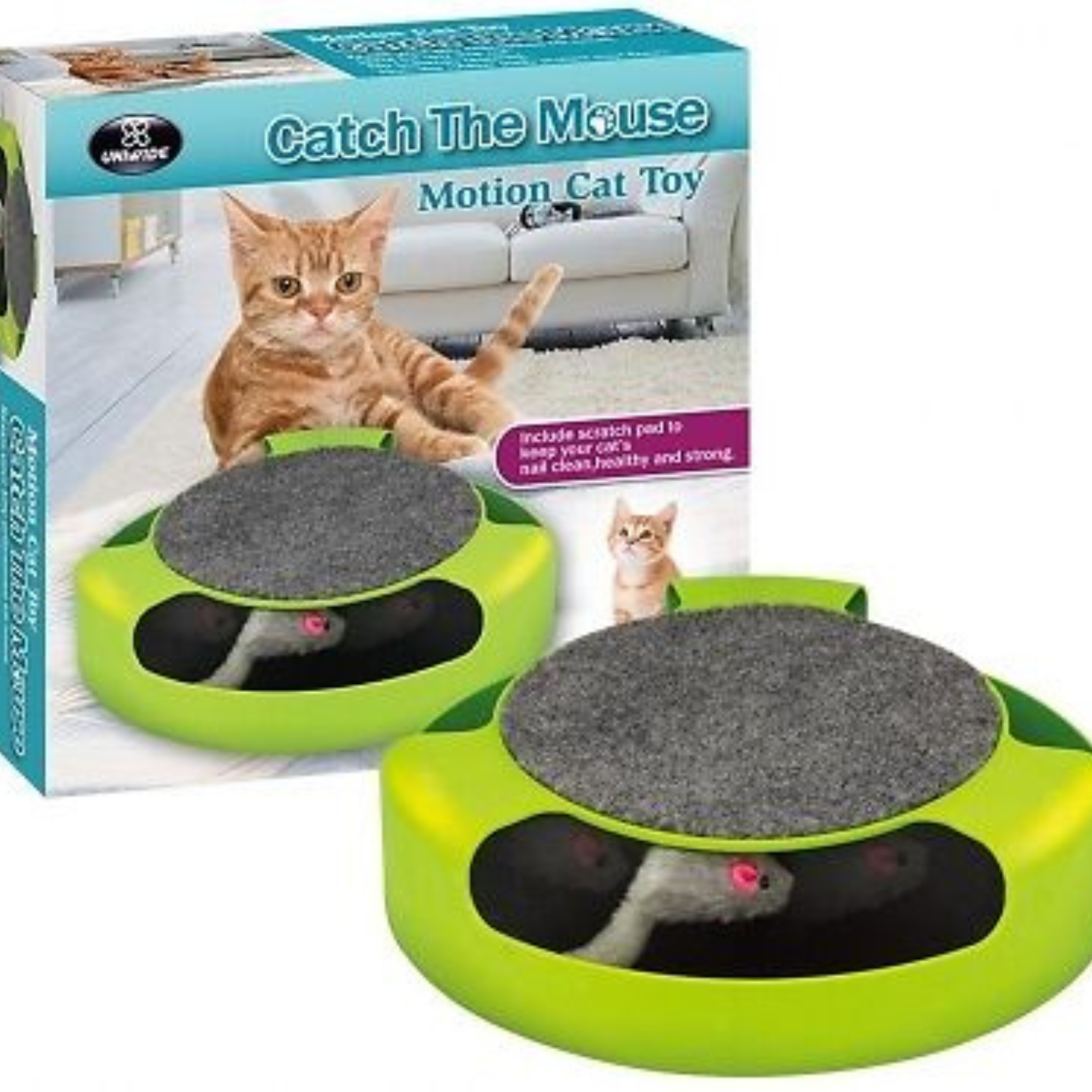 Interactive Cat Training Scratchpad Motion Kitten Cat Toy Catch The Mouse Chase