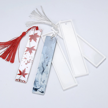 DIY Epoxy Resin Craft 5PCS Rectangle Silicone Bookmark Mold Making Tools