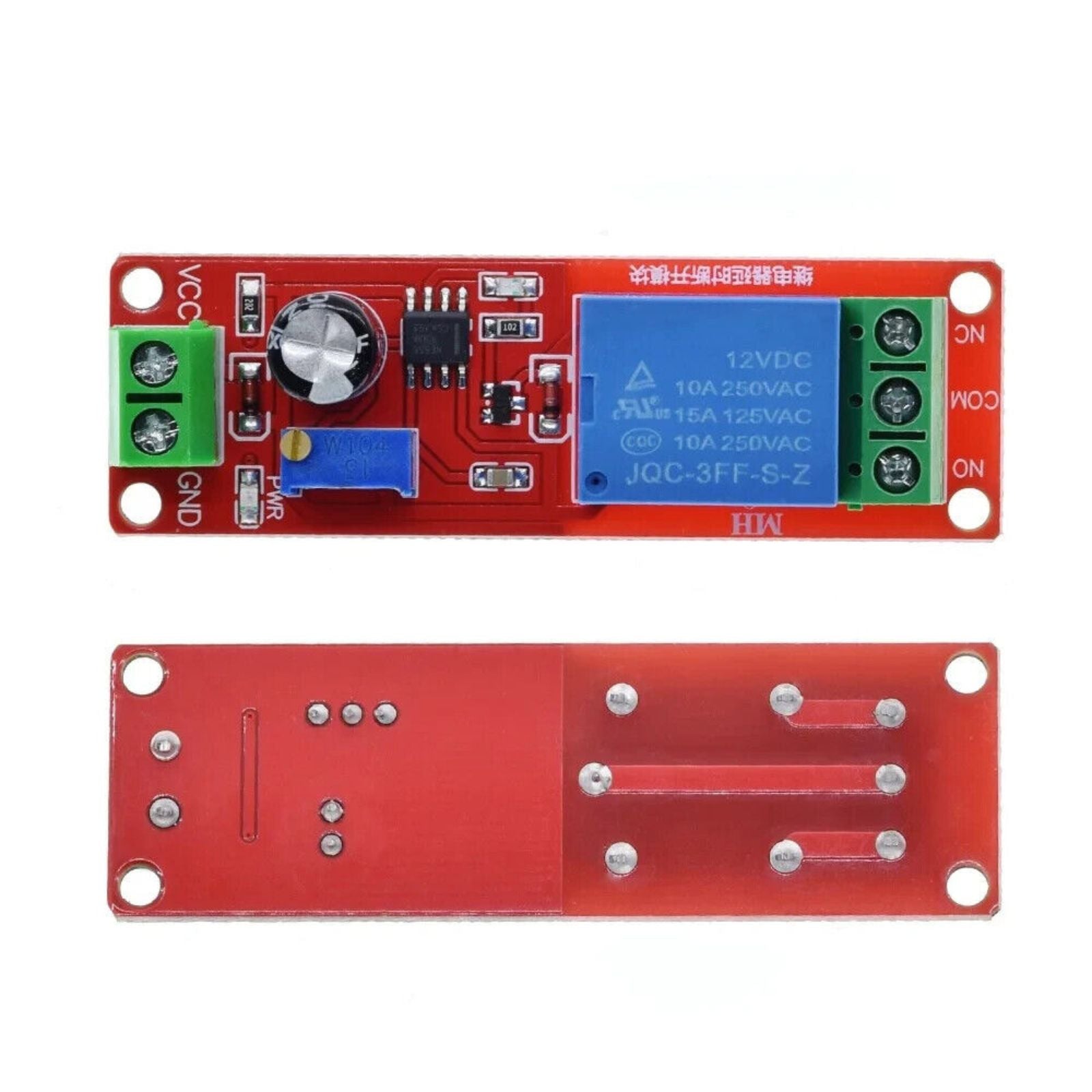 Monostable Switch Relay Module Adjustable Delay Timer 12V NE555