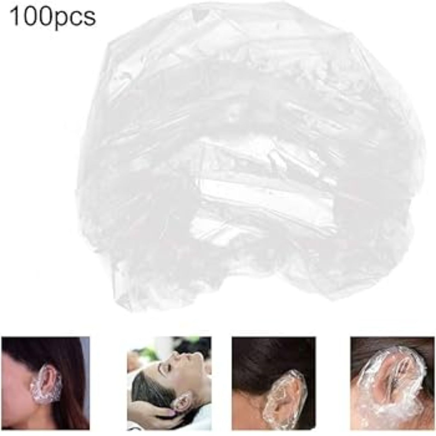 100PCS Disposable Waterproof Ear Bath Cover Dyeing Hair Salon
