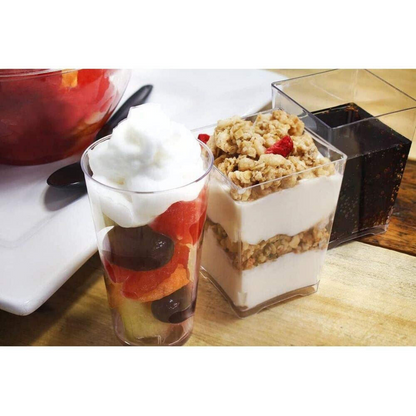 Dessert Cups Drink Wine Jelly  Clear Plastic Mousse Cake Catering Tumbler 160M