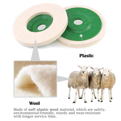 5" Buffing Polishing Disc Wool Felt Polishing Wheel Pad For Rotary Tool