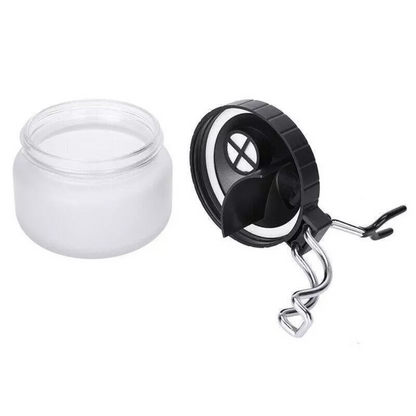 Airbrush Cleaning Pot Air Brush Cleaner Jar with Filter Lid