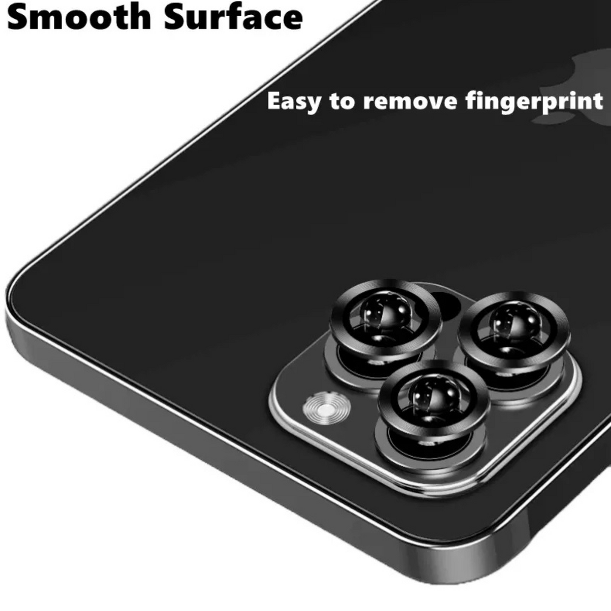 Metal Camera Lens Glass Screen Protector For iPhone 14 Pro 3x Black