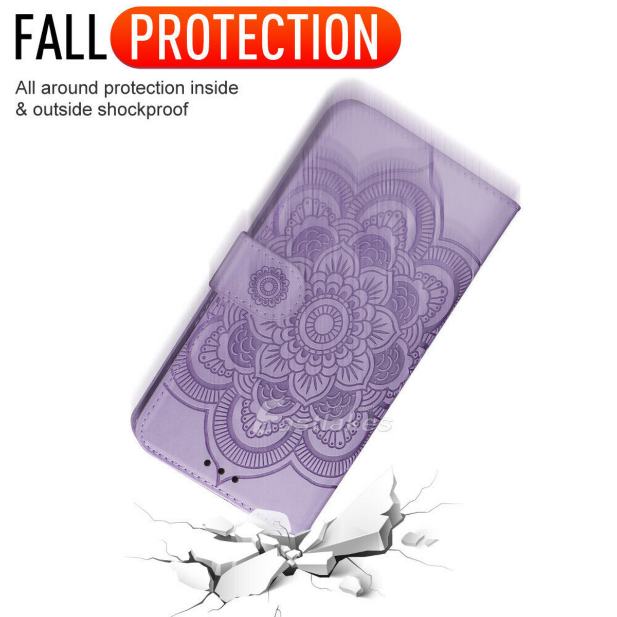 Apple iPhone 11 Leather Wallet Shockproof Case Cover  Purple