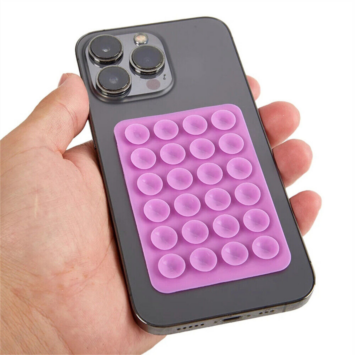Mobile Phone Fixture Silicone Suction Cup Phone Holder Pink