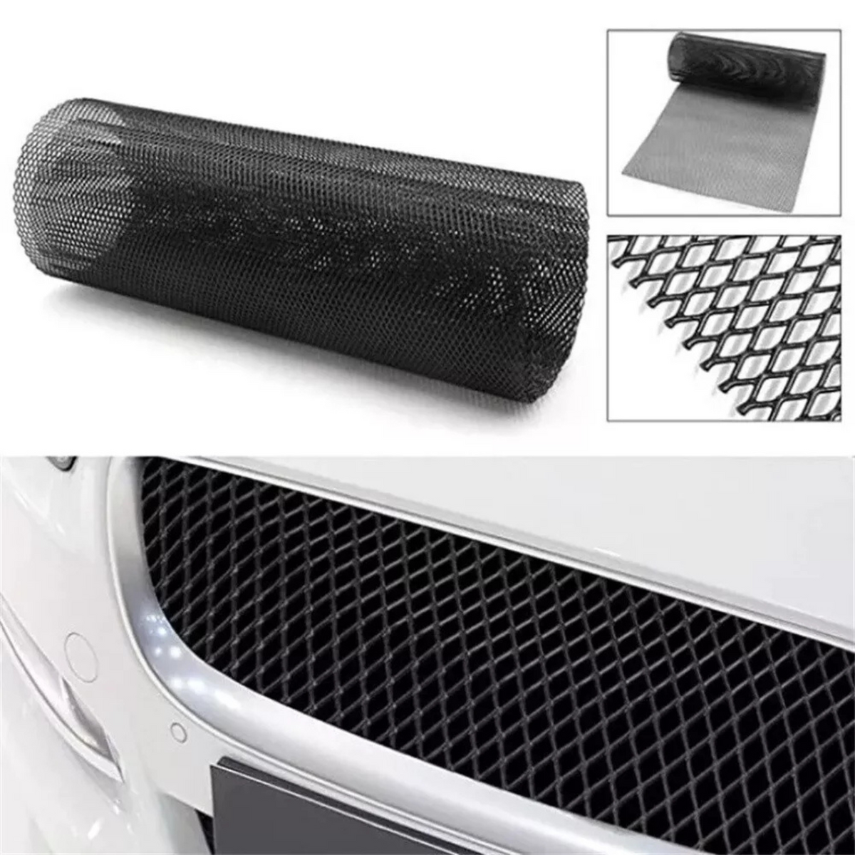 Rhombic Auto Net Mesh Grill 40x13 Universal Car Grille Mesh Net Sheet Aluminum