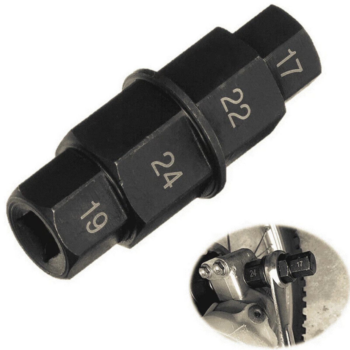 Durable Back Saver Putt Picker Motorcycle Front and Rear Wheel Axle Hex Tool
