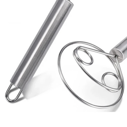 Kitchen Bread Pizza Batter Mixer Stainless Steel Dough Whisk Tool