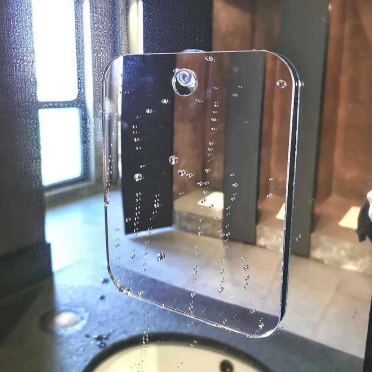 Anti-Fog Free Shower Mirror Fogless Shaving Mini Make Up Mirror