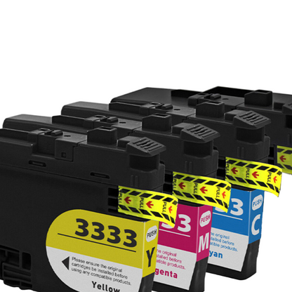 Brother LC-3333 Compatible Ink Cartridge High Yield Combo 4 Pack