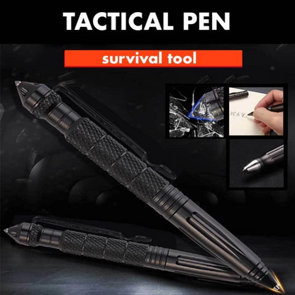 Tactical Self Defense Pen with Glass Breaker Tip in Aviation Aluminium