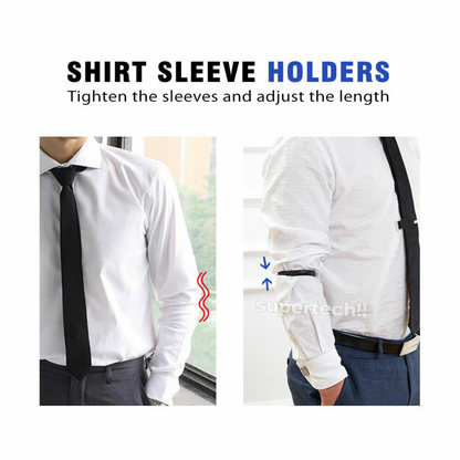 1 Pair Black Elastic Armbands Shirt Sleeve Holders Men Ladies Gift Fashion
