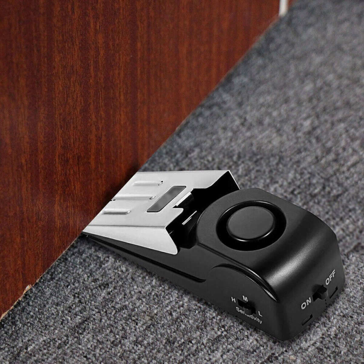 Portable System Safety Wedge Alert Door Stop Alarm Wireless Home Travel Security
