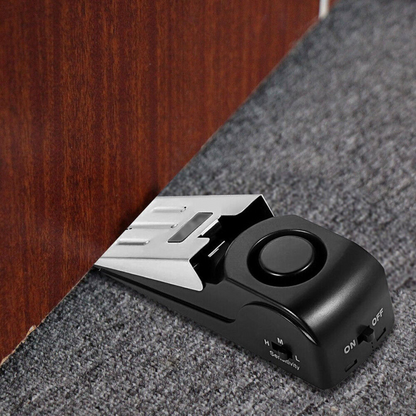 Portable System Safety Wedge Alert Door Stop Alarm Wireless Home Travel Security